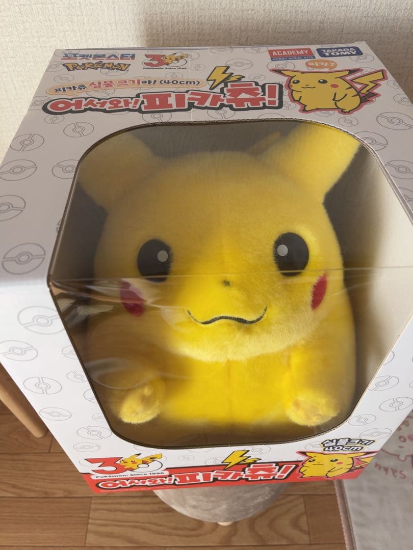 ポケモン 1/1スケール おかえり　ピカチュウ 等身大 ぬいぐるみ　韓国限定