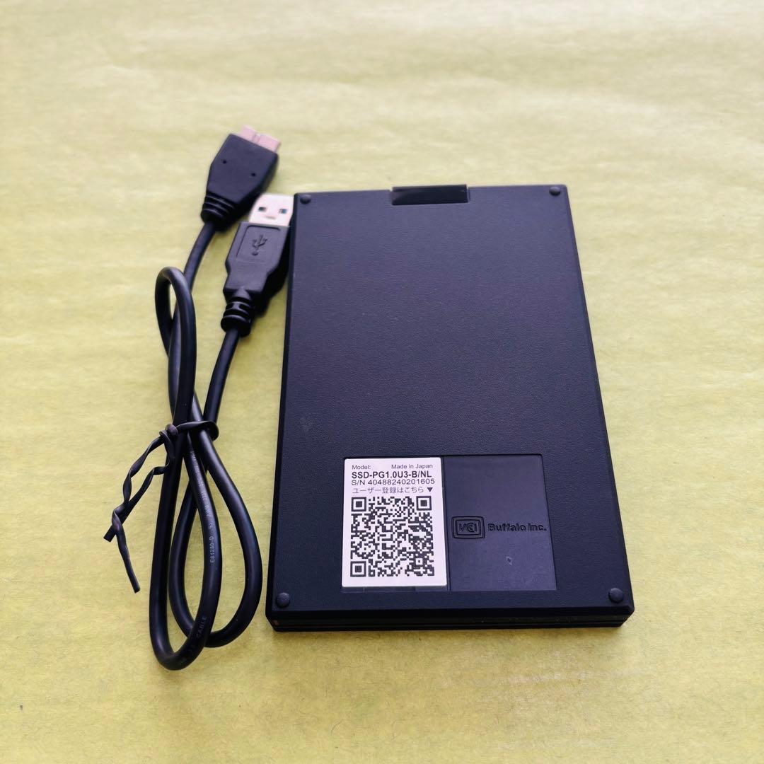 BUFFALO　バッファロー　外付けSSD　SSD-PG1.0U3-B/NL