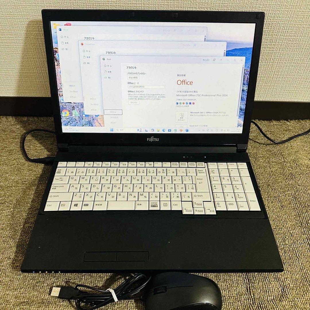 S176 Fujitsuノートパソコンi5メモリ8G高速Window11オフィス