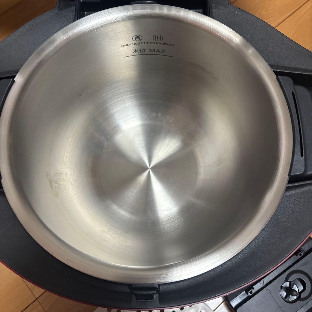 HEALSIO 電気圧力鍋 KN-HW24C-R レッド