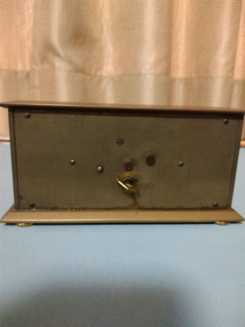 ビンテージ　SWIZA 8 スヴィザ スイス製置時計 レッド ゴールド真鍮製