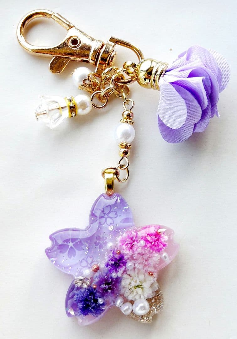 【1451】K☆　レジン　マトリカリア　ヘアゴム　ポニーフック　ブロ―チ