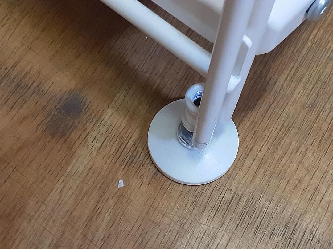 J【中古品】無印良品　スチールユニットシェルフ　ホワイト　カゴ付き