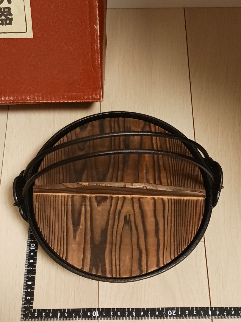 南部鉄器　鉄鍋　すき焼き鍋　つる付 24cm　未使用保管品