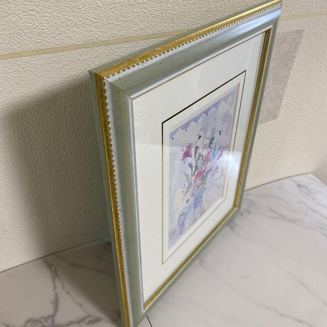 Anna Hall アンナホール　花さし　アート作品 リトグラフ