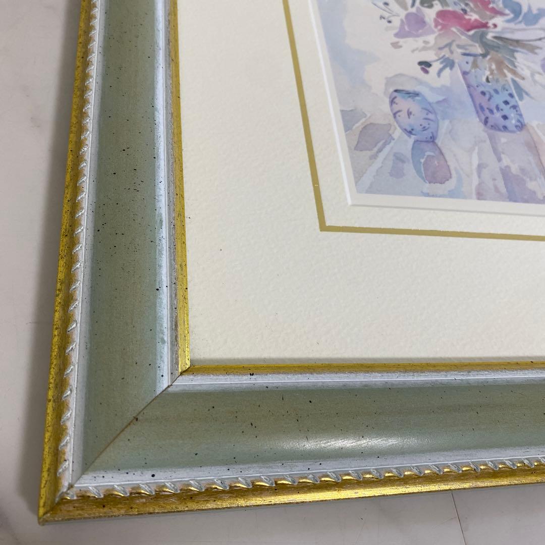 Anna Hall アンナホール　花さし　アート作品 リトグラフ