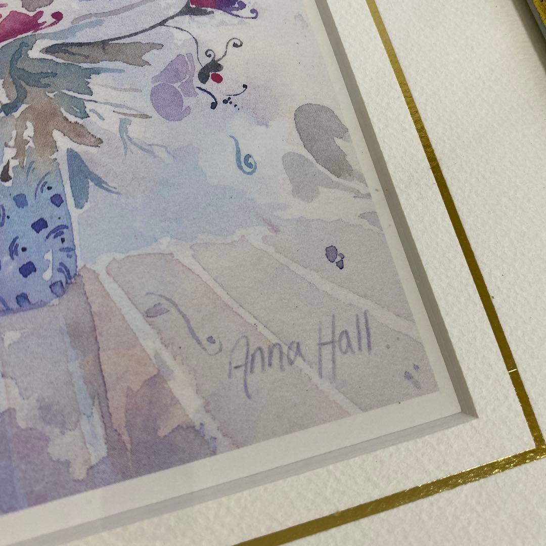 Anna Hall アンナホール　花さし　アート作品 リトグラフ