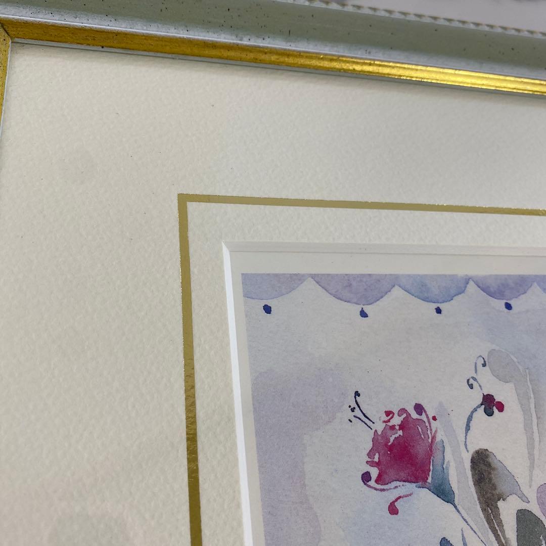 Anna Hall アンナホール　花さし　アート作品 リトグラフ