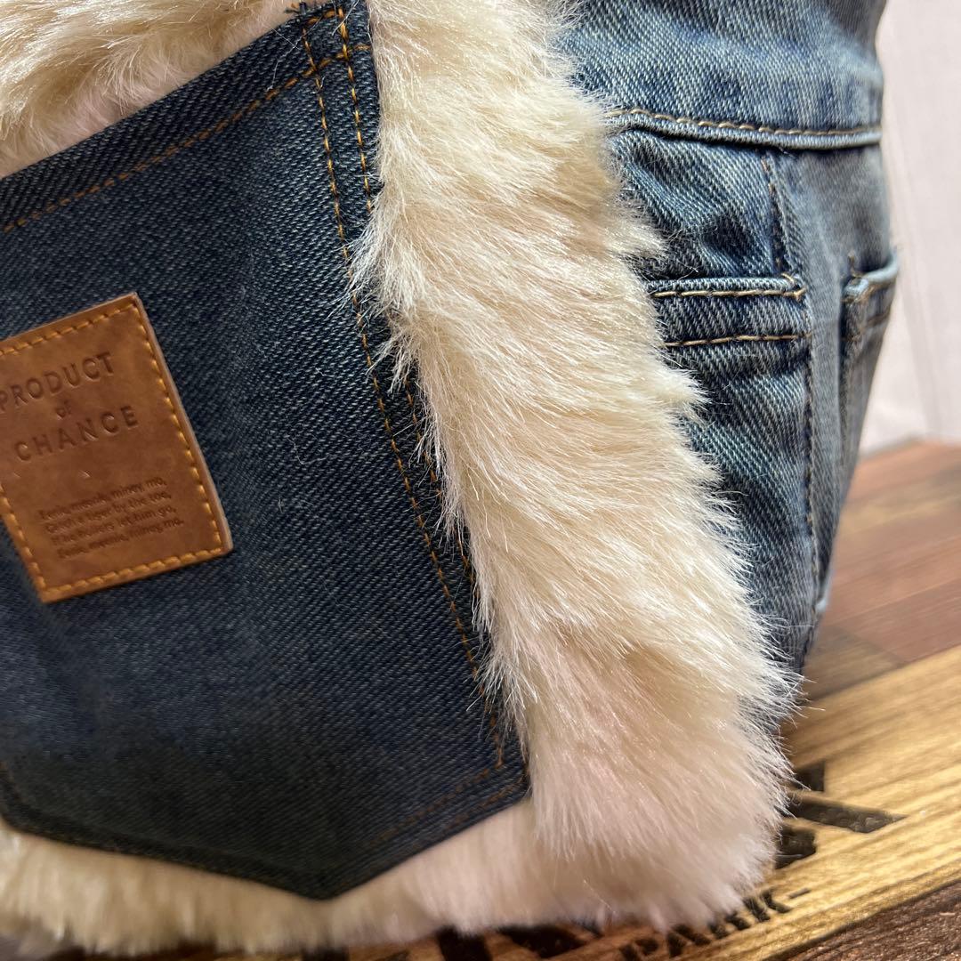 ふんわりトートバッグ▸︎▹︎デニムリメイク レオパ▸︎▹︎ハンドメイド