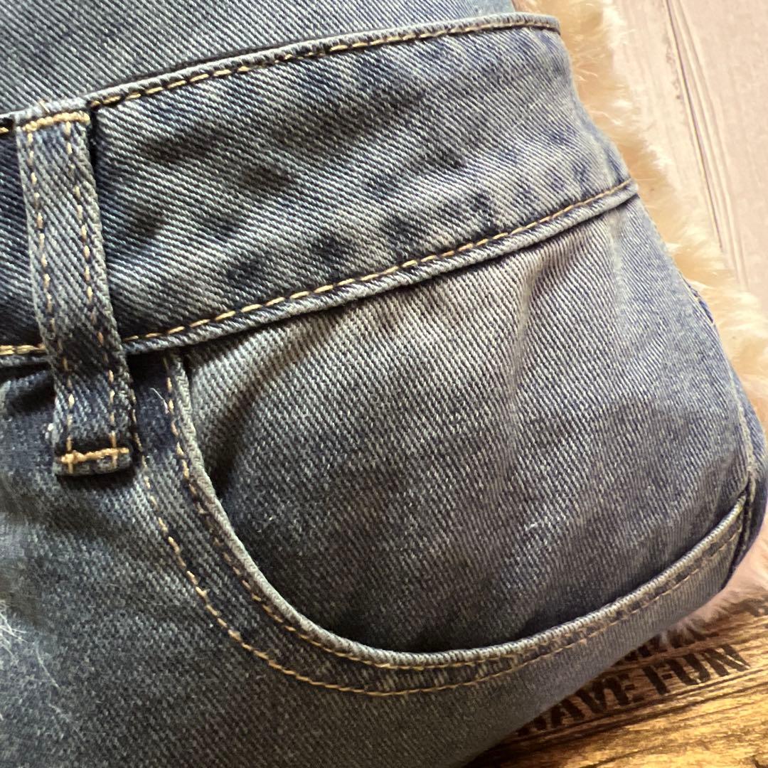 ふんわりトートバッグ▸︎▹︎デニムリメイク レオパ▸︎▹︎ハンドメイド