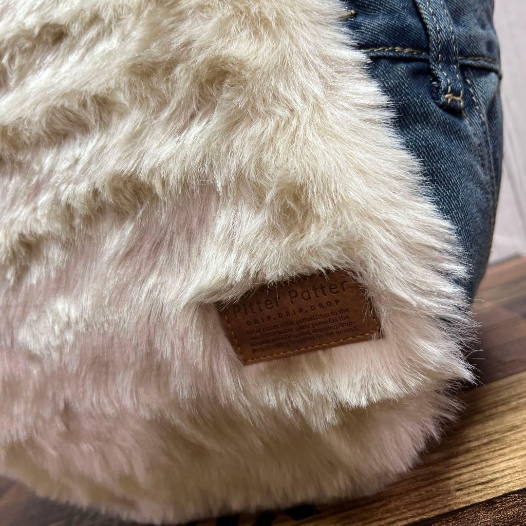 ふんわりトートバッグ▸︎▹︎デニムリメイク レオパ▸︎▹︎ハンドメイド