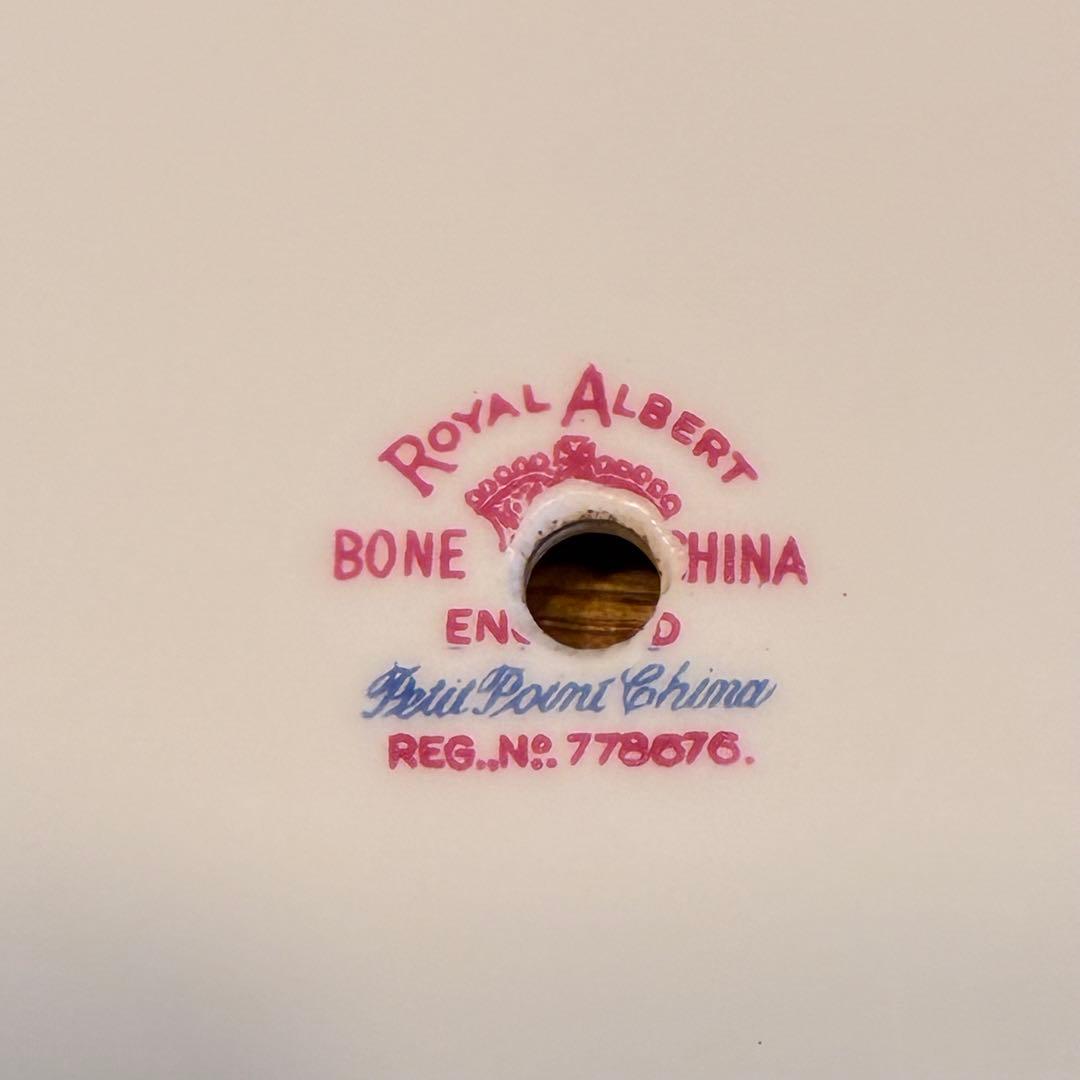 ロイヤルアルバート プチポワン ケーキスタンド 2段式 英国ヴィンテージ