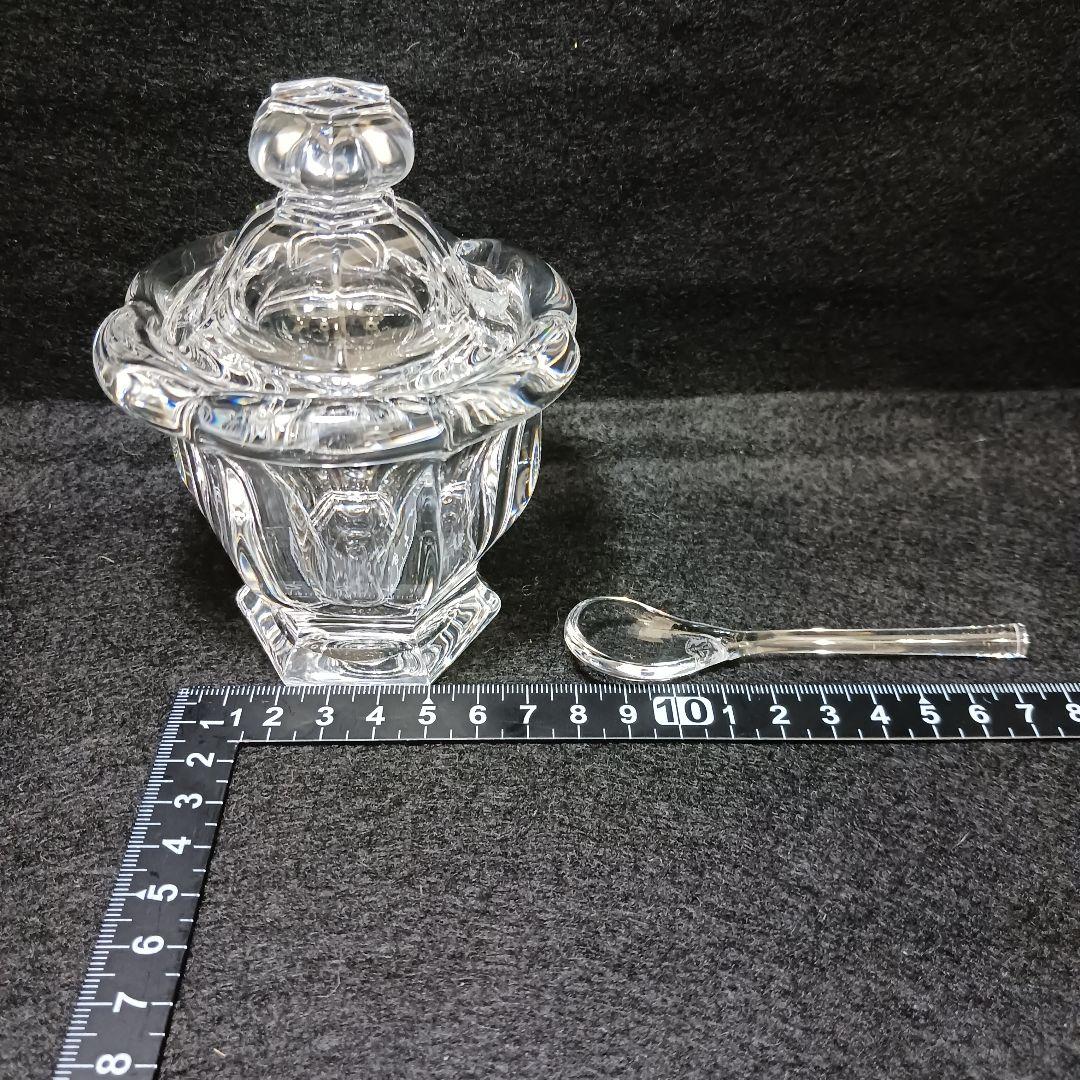 Y2255-4 バカラ ミズーリ ジャムポット スプーン付き クリスタル