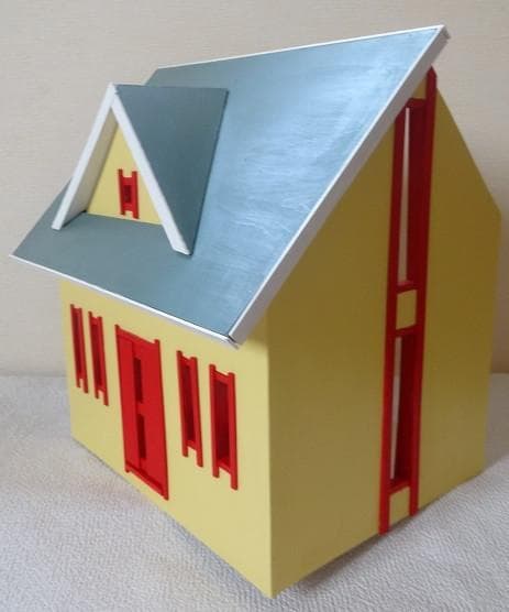 ドールハウス　ハンドメイド｜クリスマスハウス・花柄