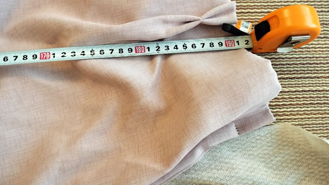 ピンク ポリエステルカーテン CP-02 約190cm２枚セット