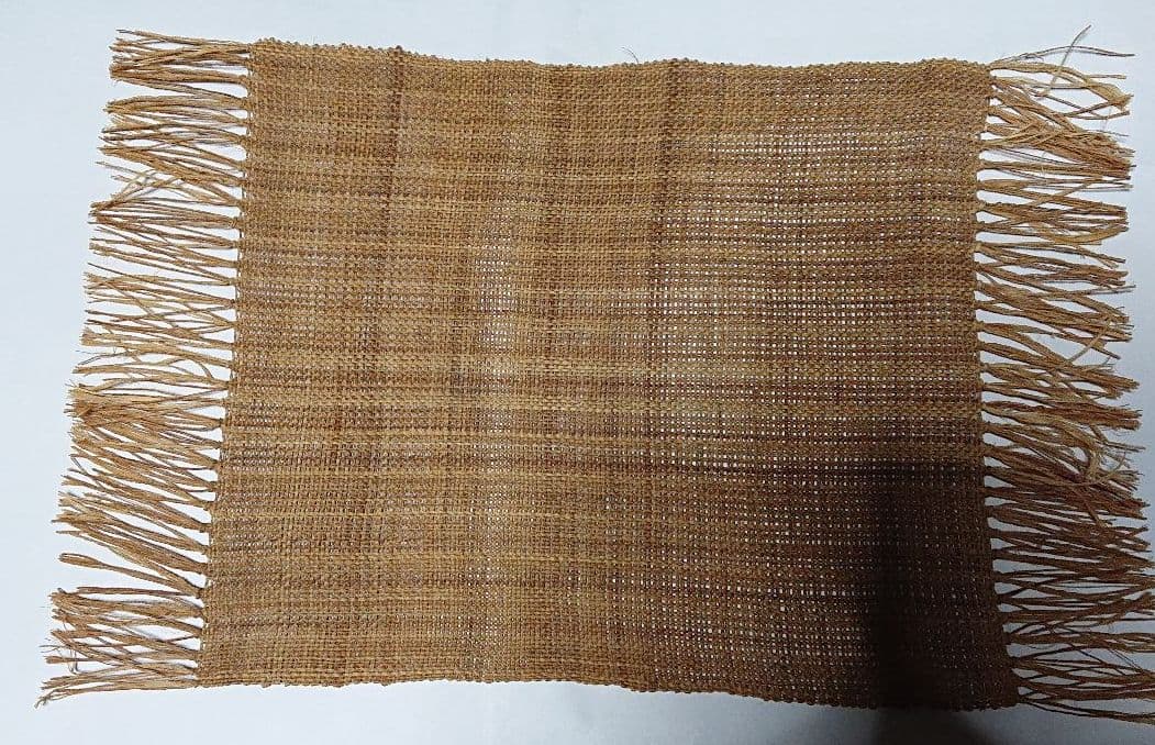 古代織品織しな布テーブルセンター小品２枚未使用品☆