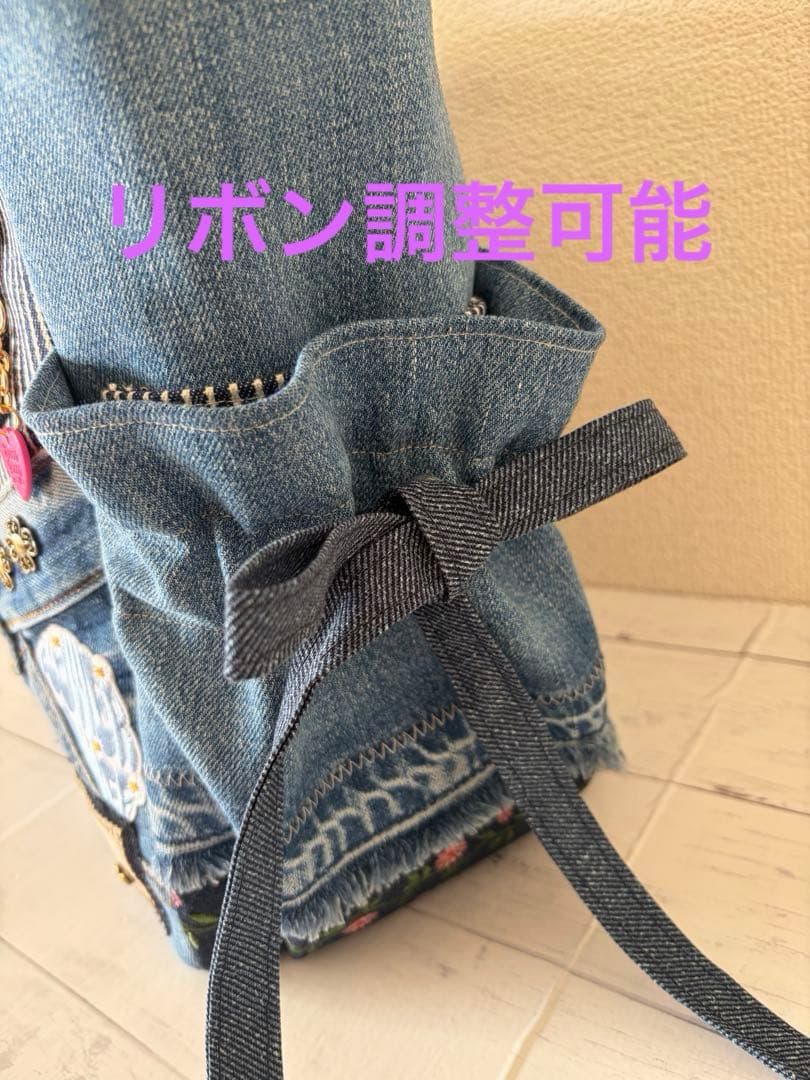 デニムリメイクバッグ　L