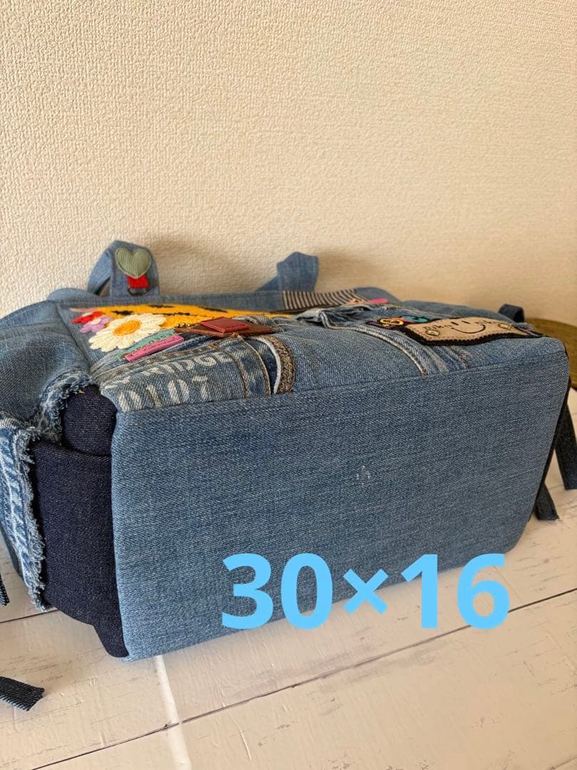 デニムリメイクバッグ　L