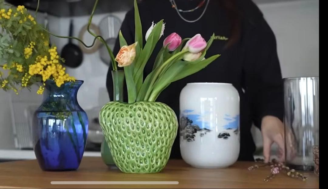 限定値下げ中‼️DESPOTSデスポッツストロベリー花瓶グリーンLフラワーベース