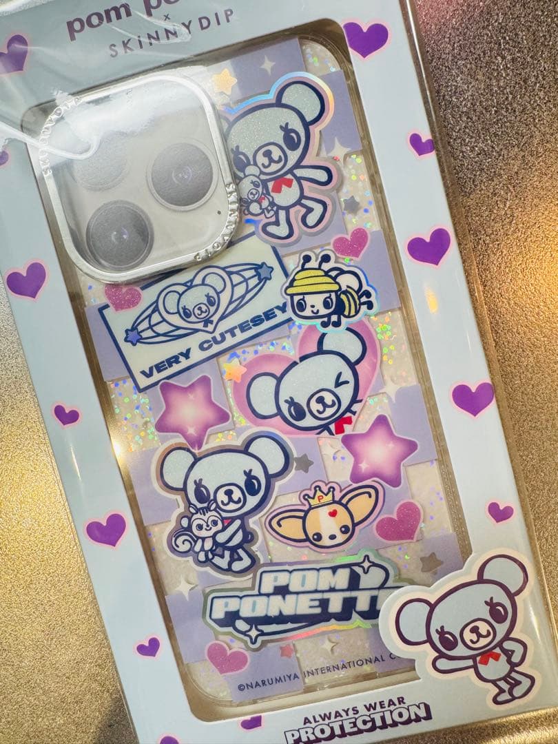 ポンポネット iPhone ケース 15promax SKINNYDIP