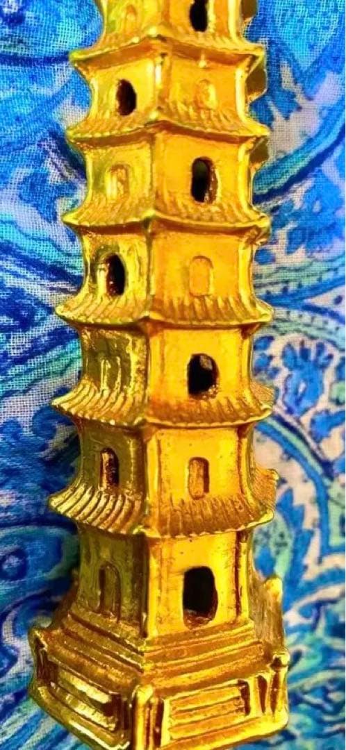 目標達成！邪気払い！開運！金運！銅製　中国製仏塔　七重の塔　パワーアイテム！
