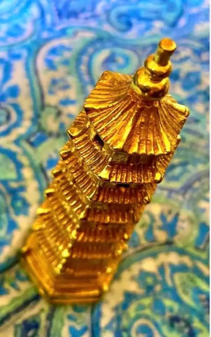 目標達成！邪気払い！開運！金運！銅製　中国製仏塔　七重の塔　パワーアイテム！