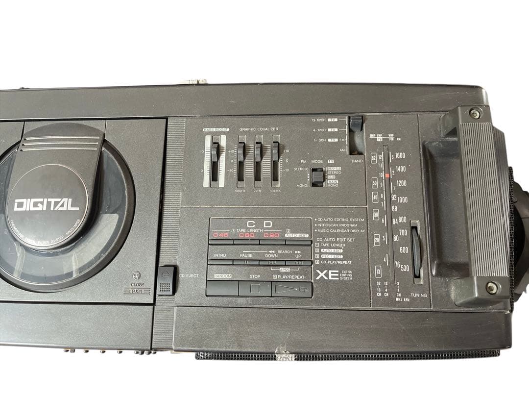 SHARP CDラジカセ QT-73CD ステレオダブルカセット ジャンク