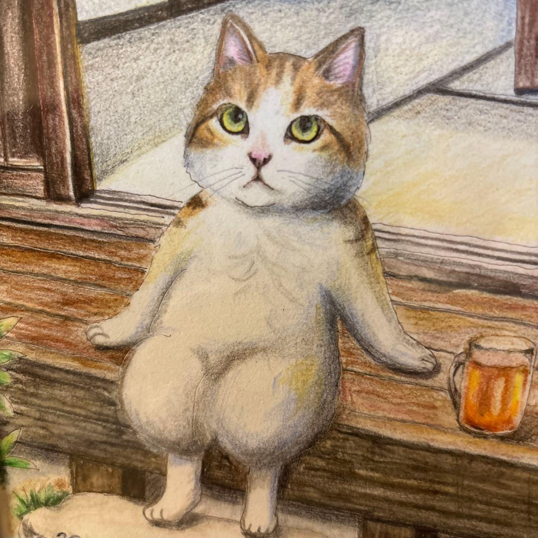 ナポリタンを食べるねこ様＆縁側のねこ様