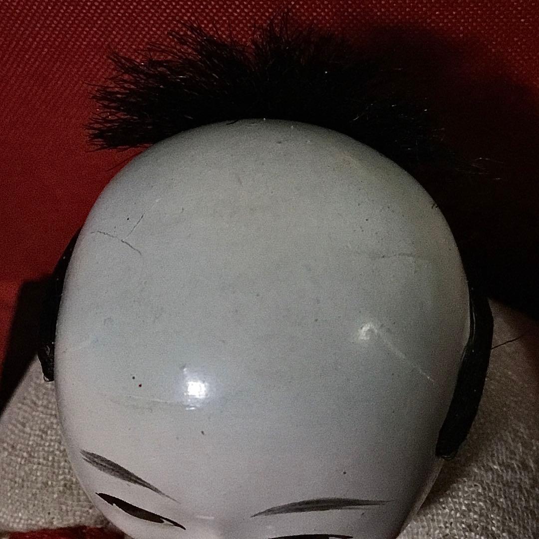 三越◆ミニ雛人形 ガラスケース入り◆ビンテージ 薬玉 木目込人形