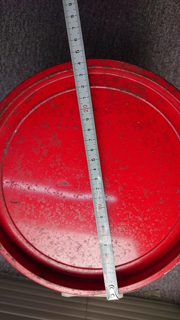 おしゃれ パッソル柄　昭和　レトロ　カンカン　ブリキ　フタあり　バイク屋