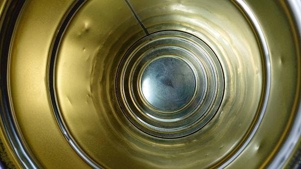 おしゃれ パッソル柄　昭和　レトロ　カンカン　ブリキ　フタあり　バイク屋