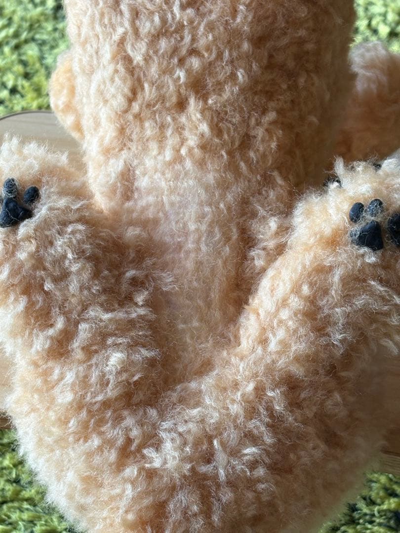 羊毛フェルト 毛糸 トイプードル（アプリコット）全長56cm❣️