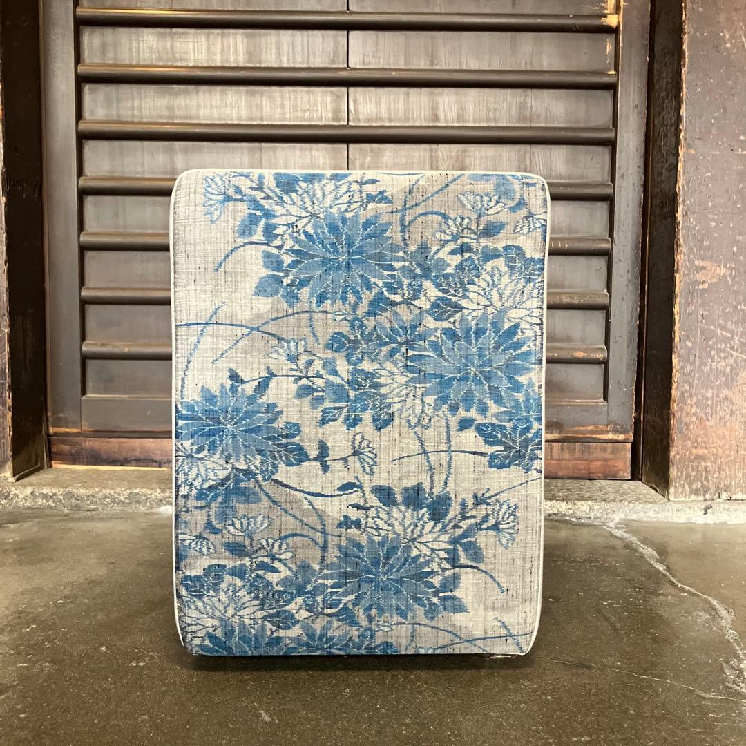 スツール　オットマン　結城紬　新品