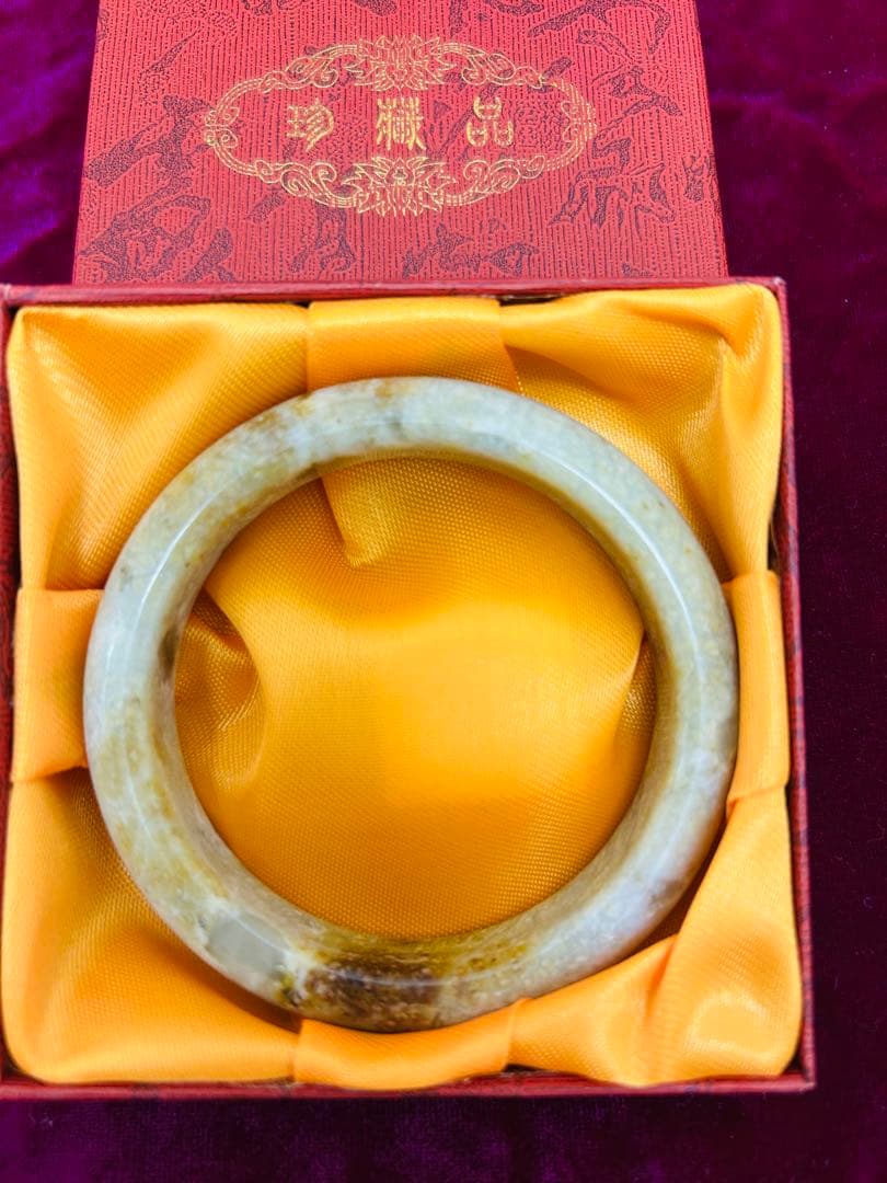 骨￼董品　天然翡翠 玉 貴妃のバングル y s z111
