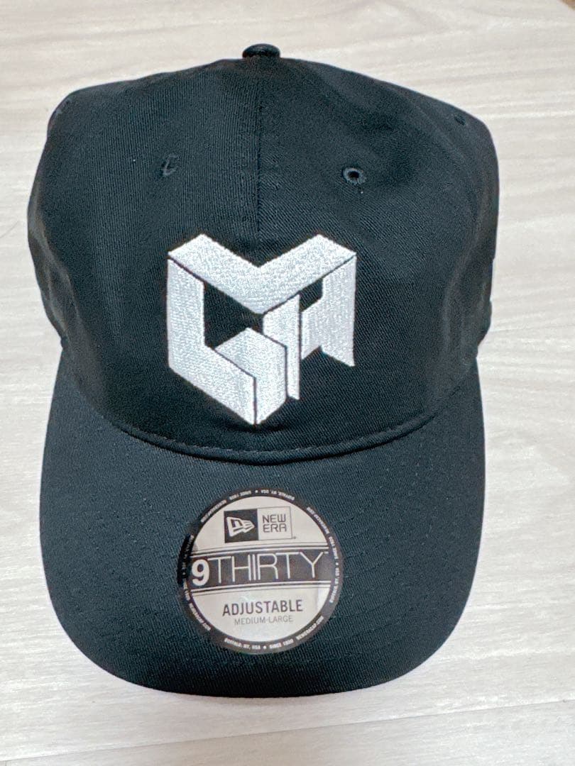 New Era ロゴ刺繍キャップ 黒