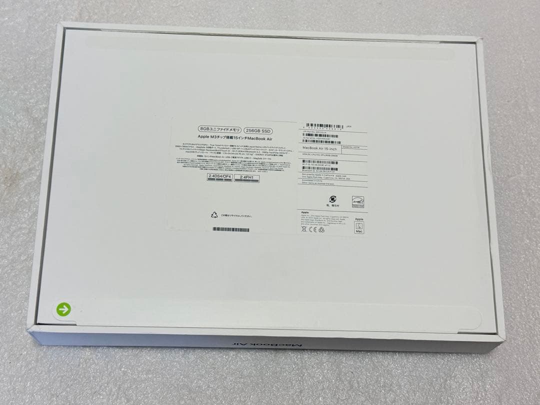 極美品　バッテリー100%　充放電回数27回　MacBook Air 15 M3