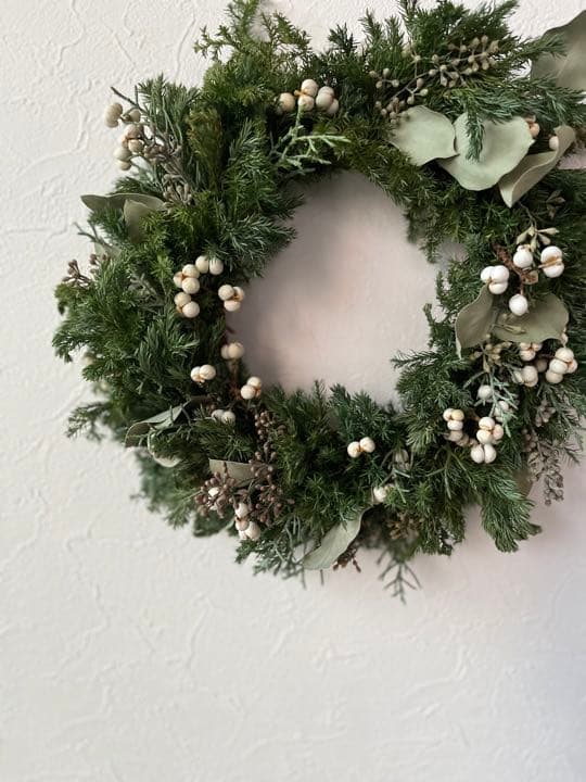2022white × green christmas wreathe①