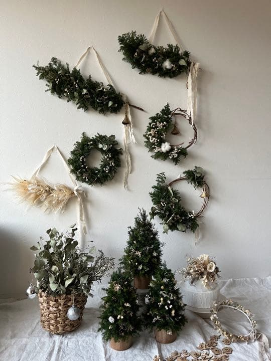 2022white × green christmas wreathe①