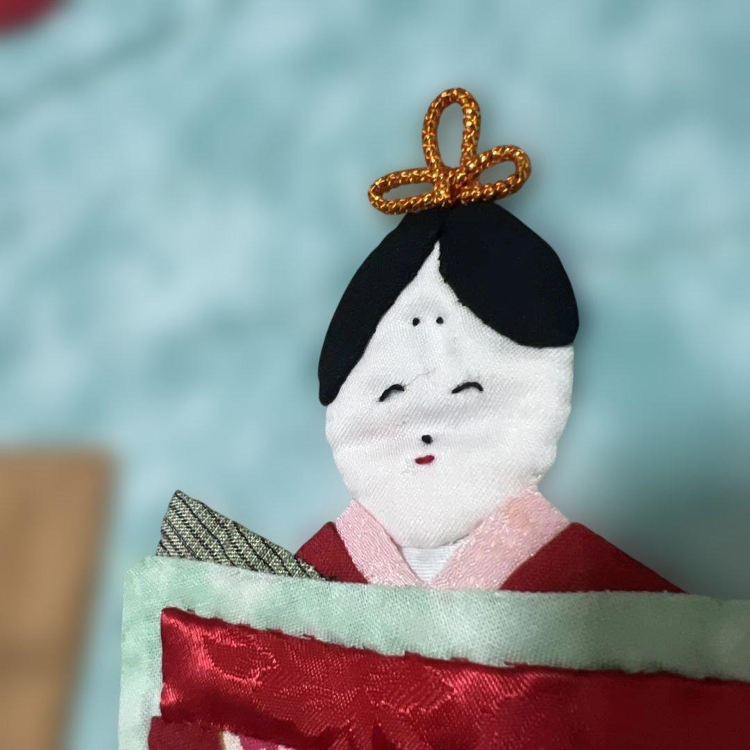 パッチワークキルト お雛様 約45cm正方形 壁掛け ハンドメイド 一点もの