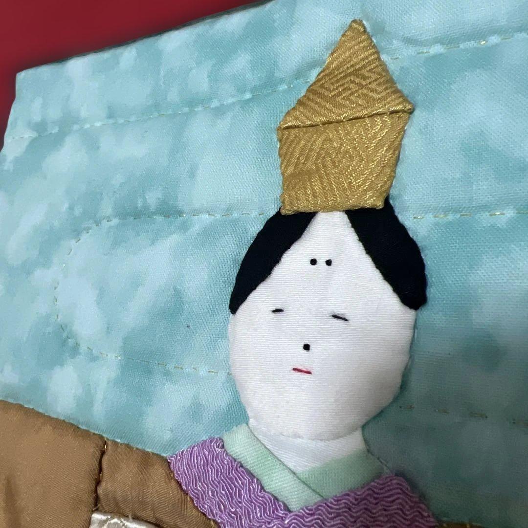 パッチワークキルト お雛様 約45cm正方形 壁掛け ハンドメイド 一点もの