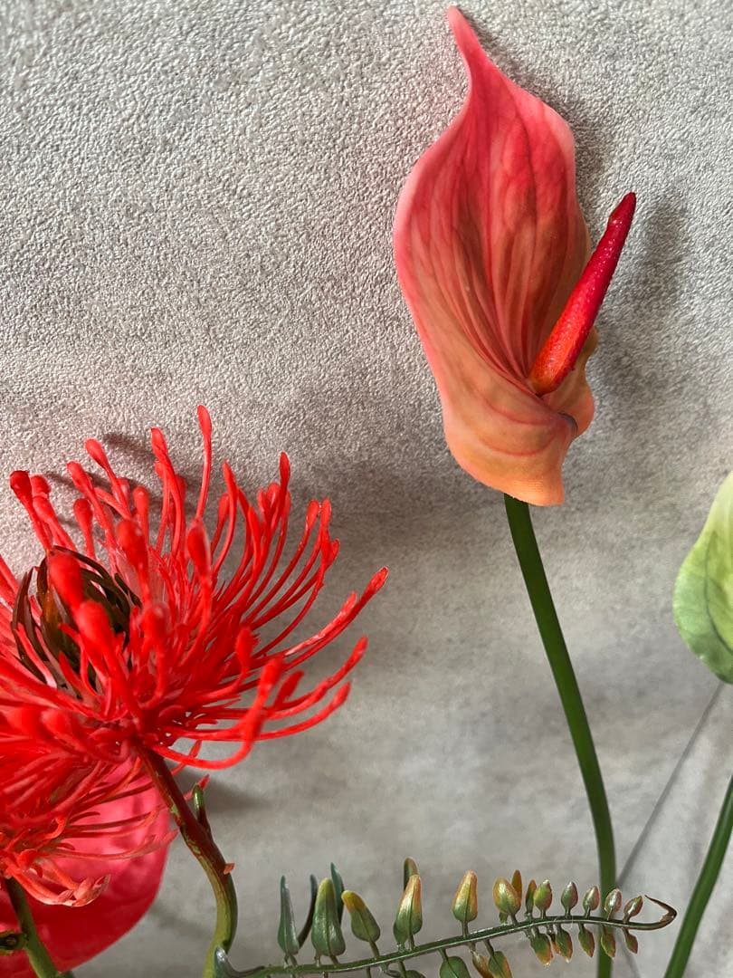 ストレチア　造花　アレンジ