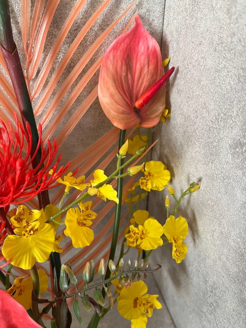 ストレチア　造花　アレンジ