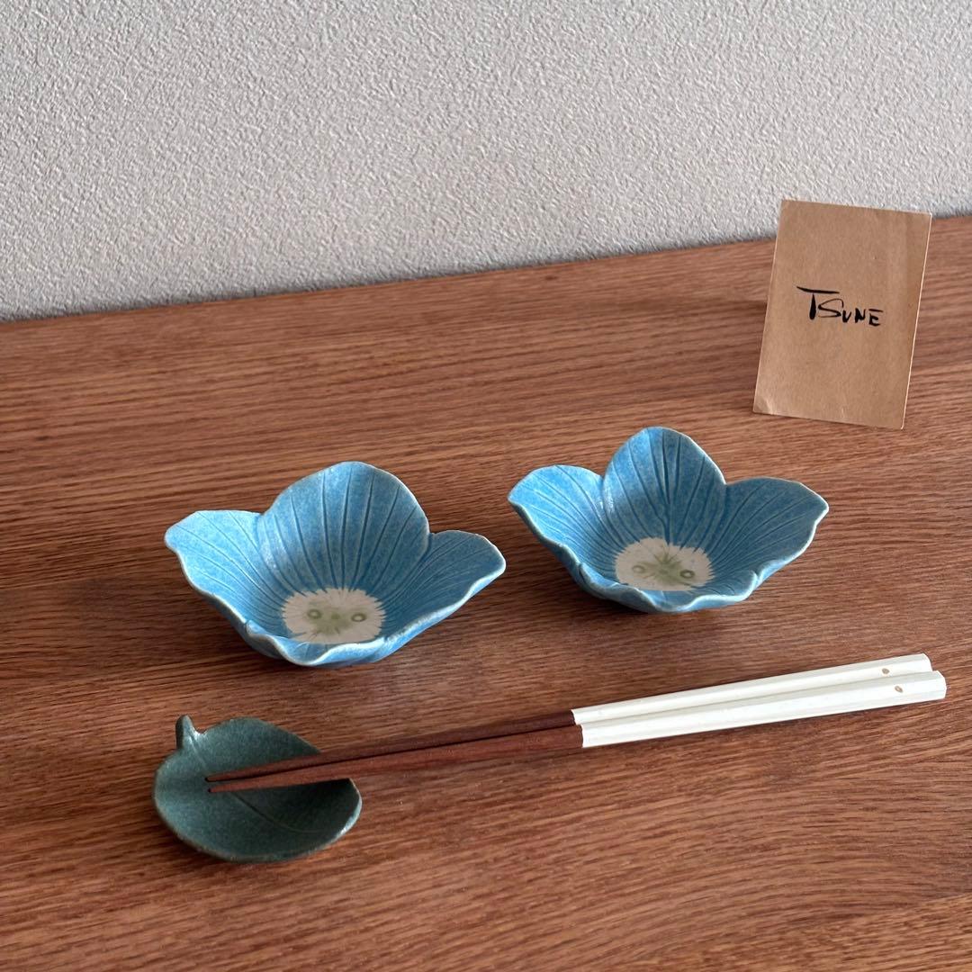 ✴︎ 未使用 ✴︎ 田中恒子さん 花小鉢 リンカ 春 醤油皿 香皿