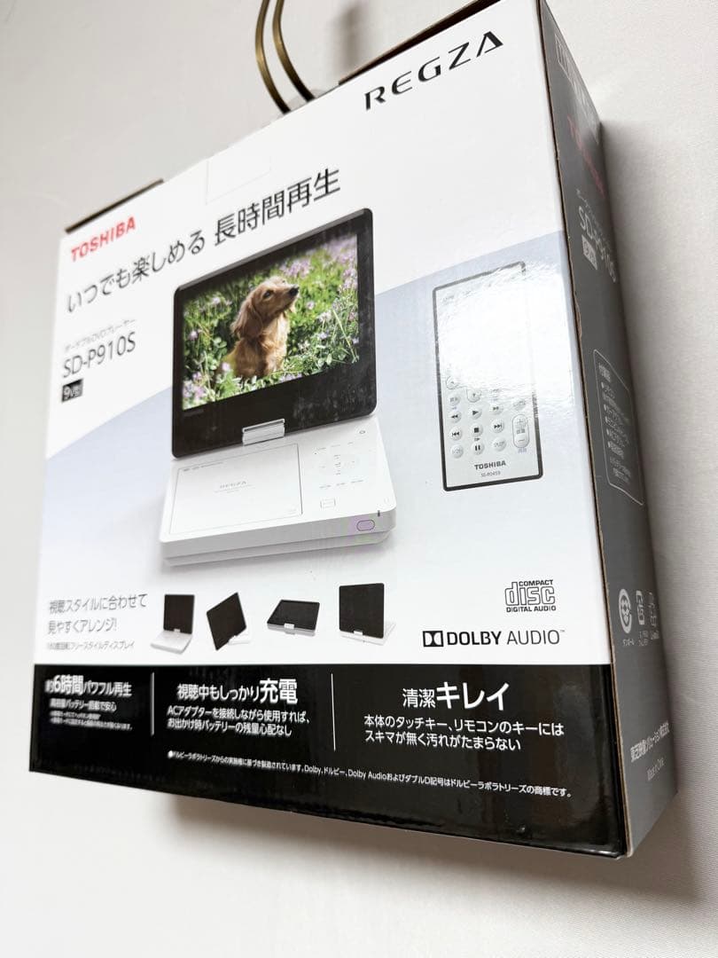 東芝 TOSHIBA 9V型 ポータブルDVDプレーヤー　SD-P910S