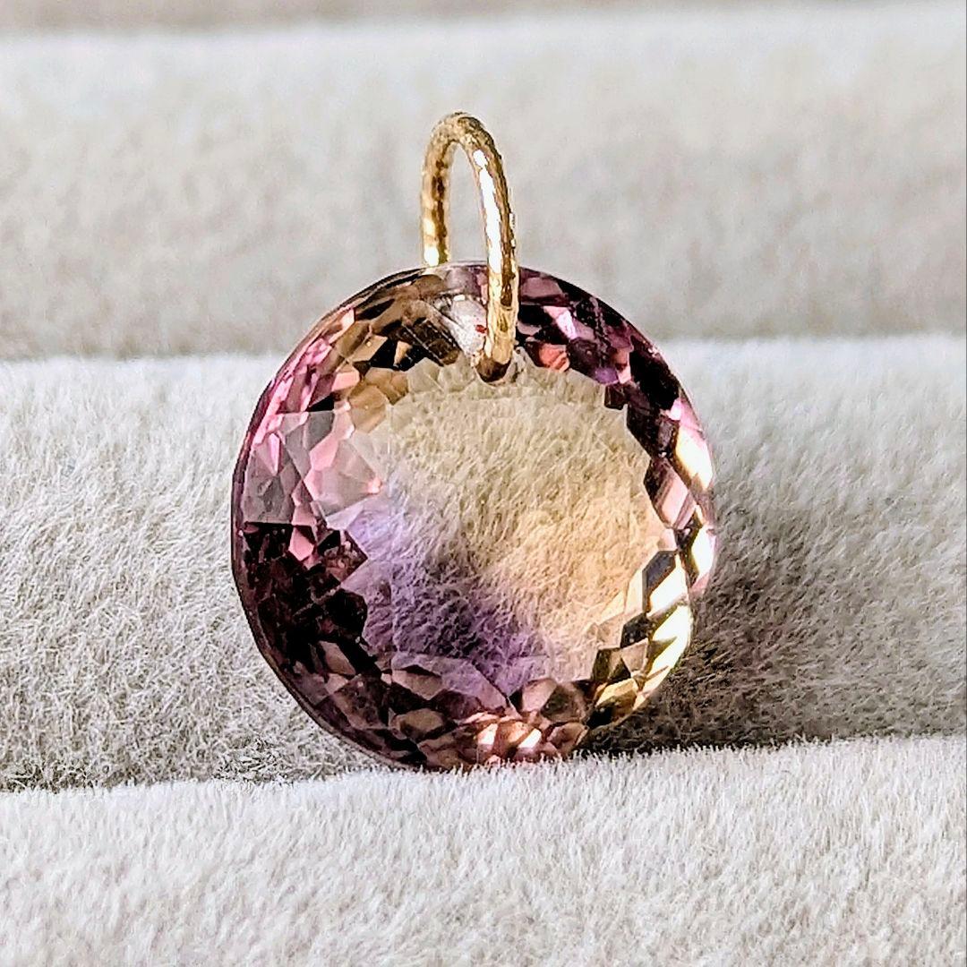 ♢容音♢K18 アメトリン 4.97ct ネックレスチャーム