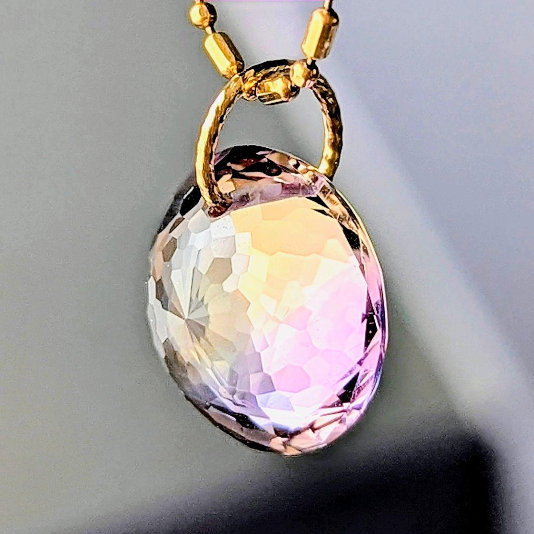 ♢容音♢K18 アメトリン 4.97ct ネックレスチャーム