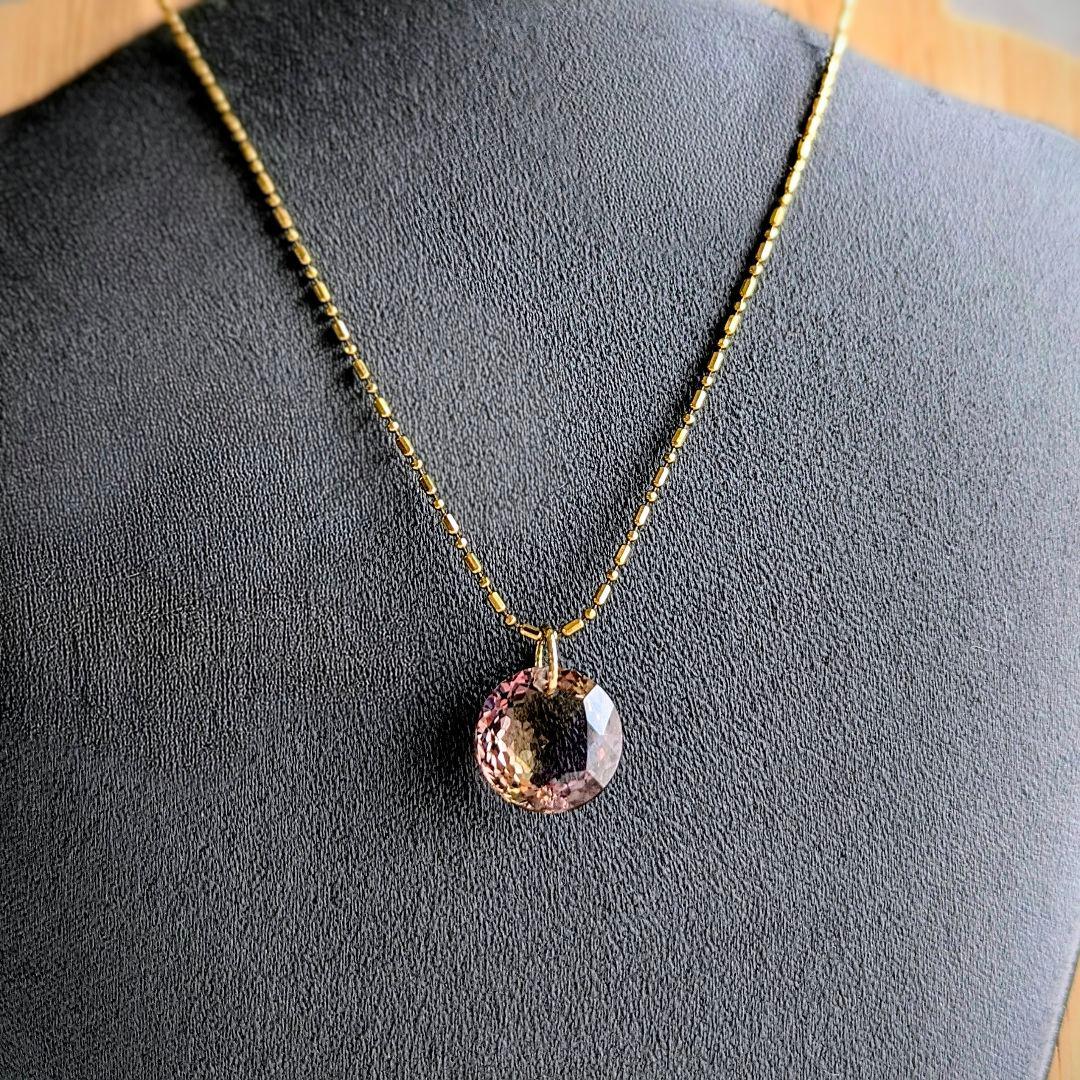 ♢容音♢K18 アメトリン 4.97ct ネックレスチャーム