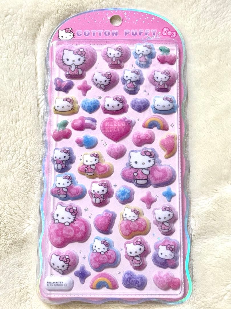 ボンボンドロップシール　おはじきシール　キラキラシール　サンリオ　ハローキティ