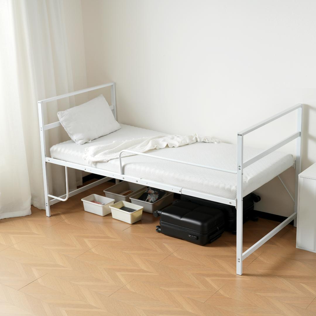 超人気！【高さ110cm】ロフトベッド収納 北欧風 大人 一人暮らし WHITE