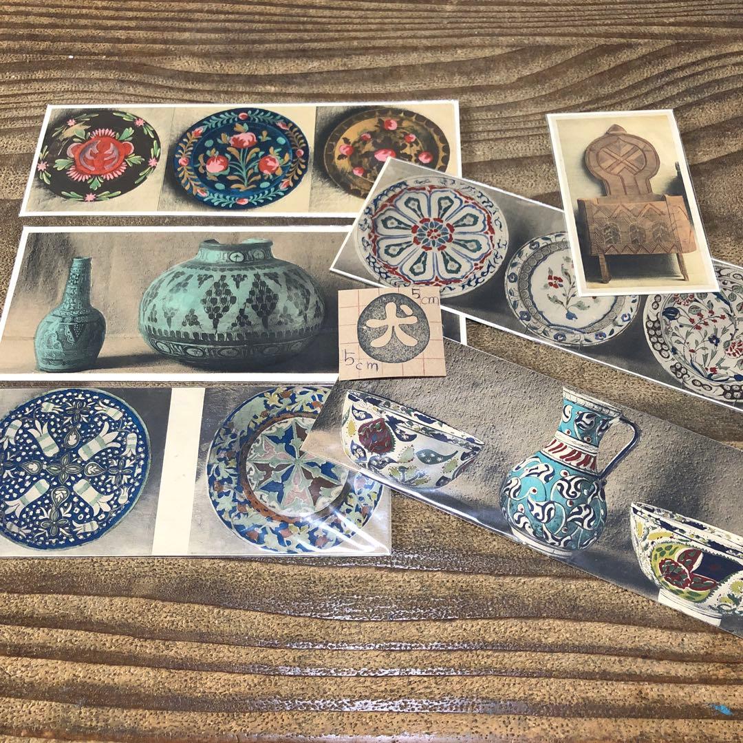 ji8050 陶器 うつわ 柄模様集 まとめて  骨董 図柄 美術 版画